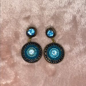 blue dangle earrings